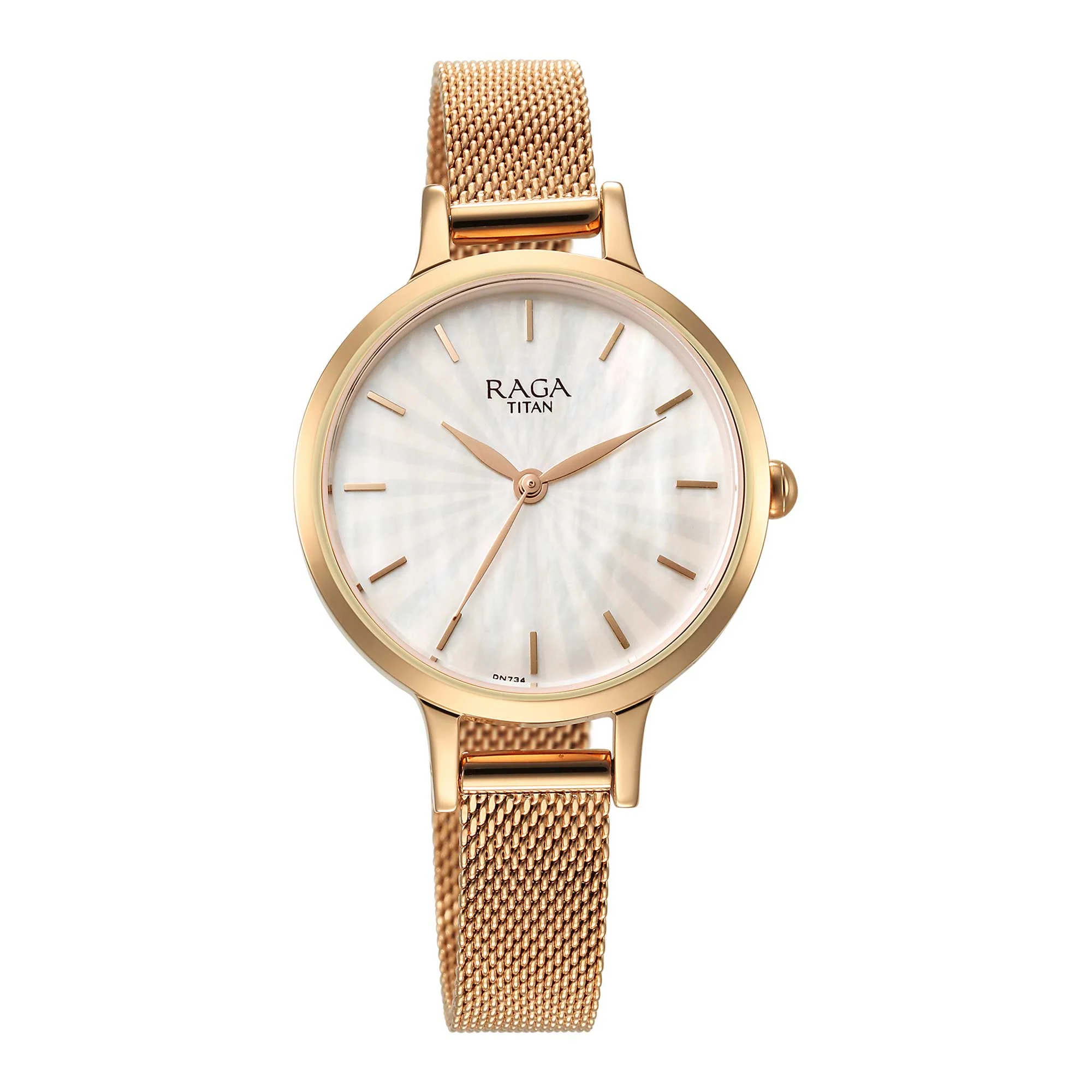 Titan Raga Power Pearls Quartz Analog Mother Of Pearl Dial Metal Strap Watch for Women - Image 4