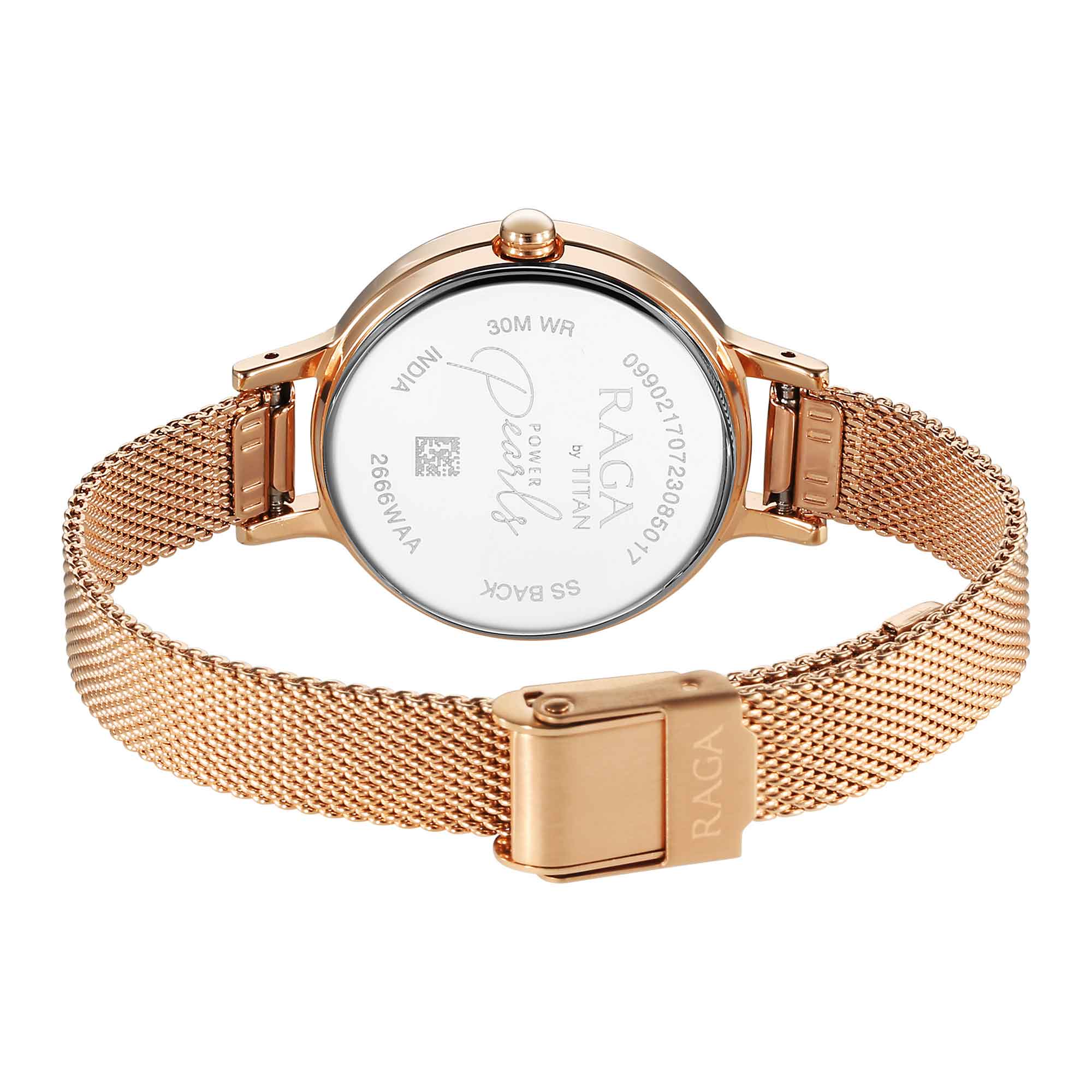 Titan Raga Power Pearls Quartz Analog Mother Of Pearl Dial Metal Strap Watch for Women - Image 7
