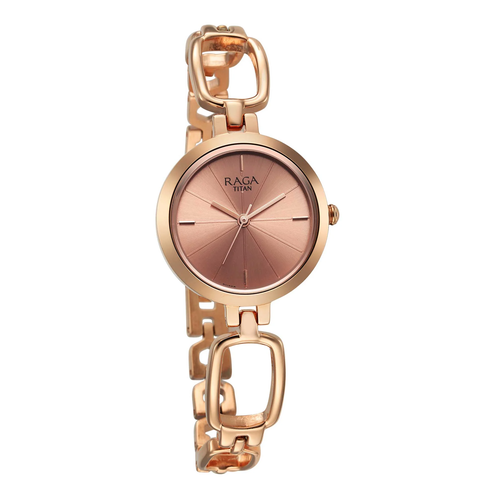 Titan Raga Quartz Analog Rose Gold Round Dial Rose Gold Metal Strap Watch For Women - Image 3