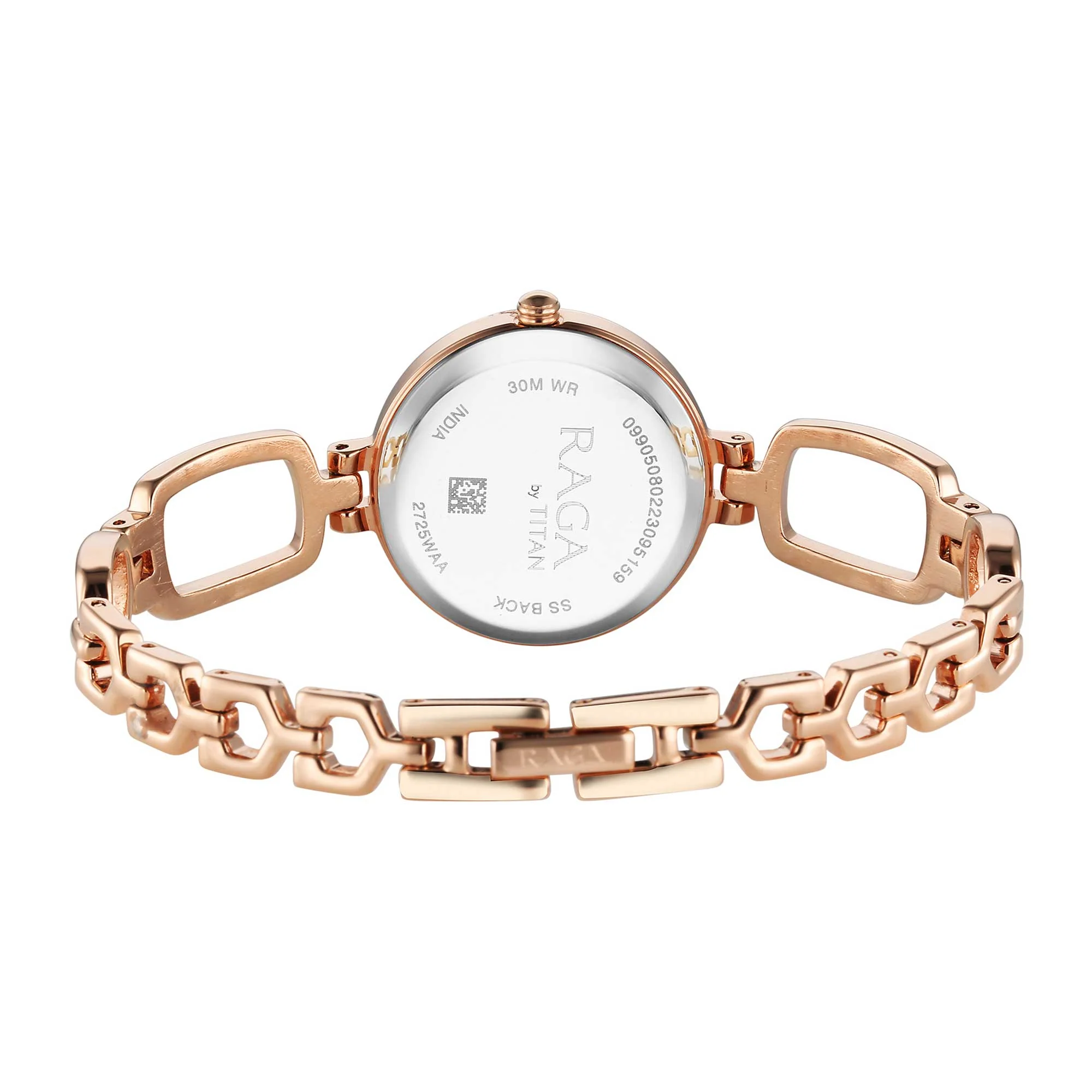 Titan Raga Quartz Analog Rose Gold Round Dial Rose Gold Metal Strap Watch For Women - Image 6