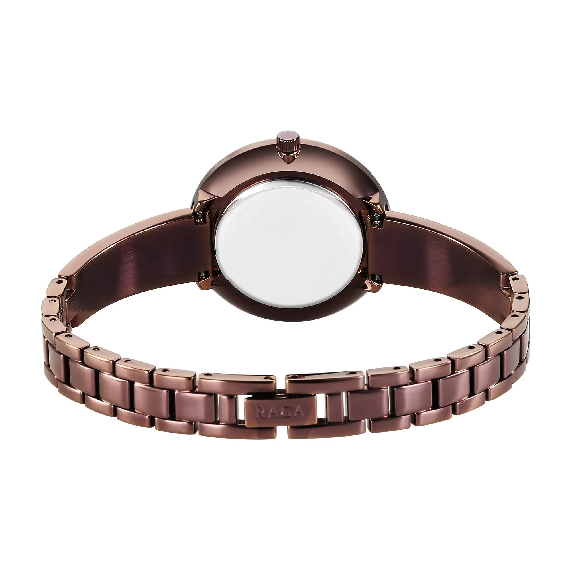 Titan Raga Showstopper Quartz Analog Brown Dial Metal Strap Watch For Women - Image 3
