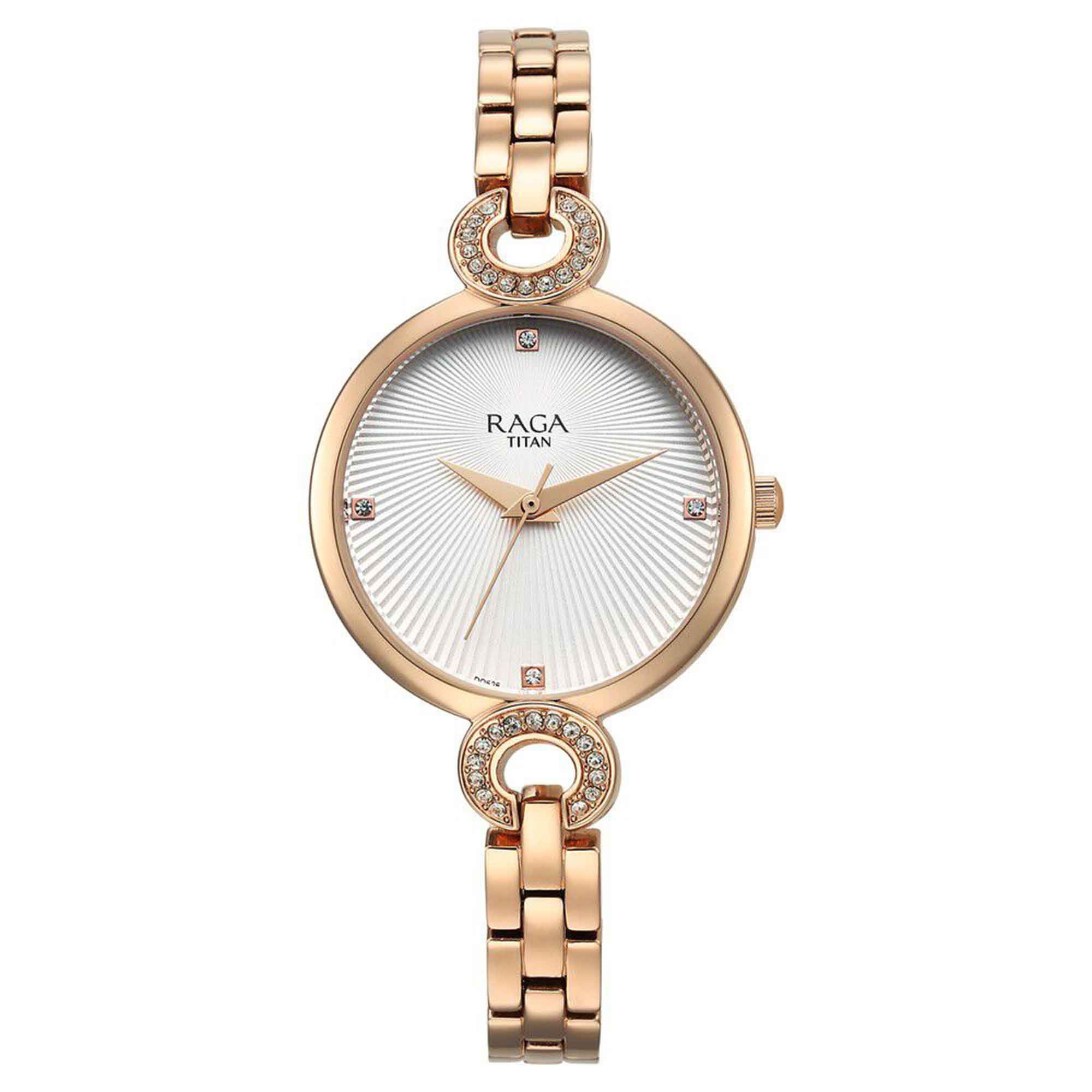 Titan Raga Showstopper Quartz Analog White Dial Metal Strap Watch for Women - Image 4