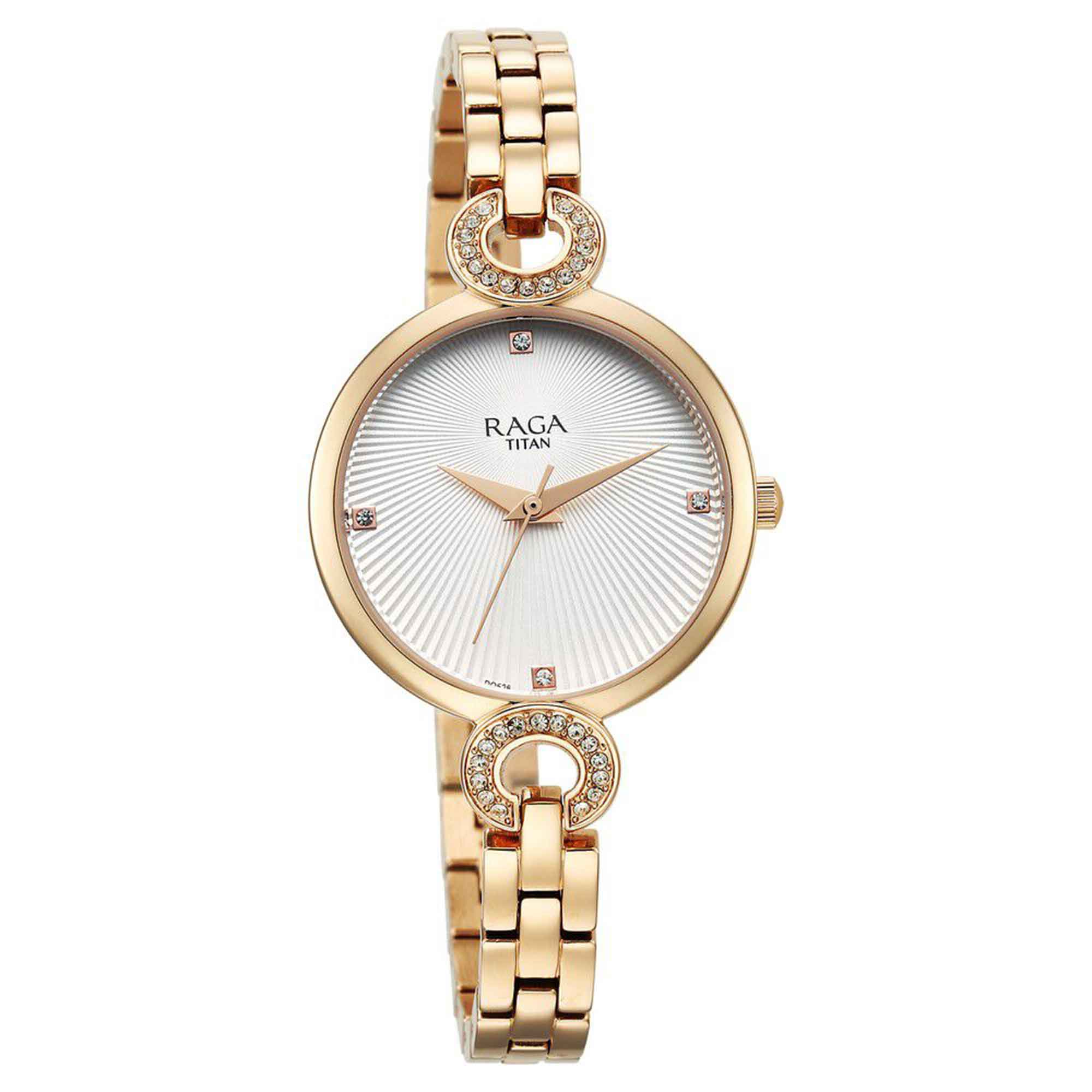 Titan Raga Showstopper Quartz Analog White Dial Metal Strap Watch for Women - Image 5