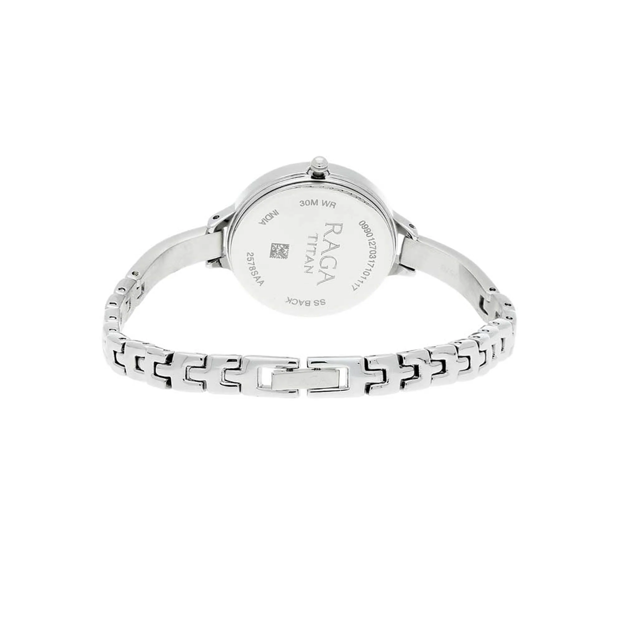 Titan Raga Viva Blue Dial Analog with Date Metal Strap Watch for Women - Image 5