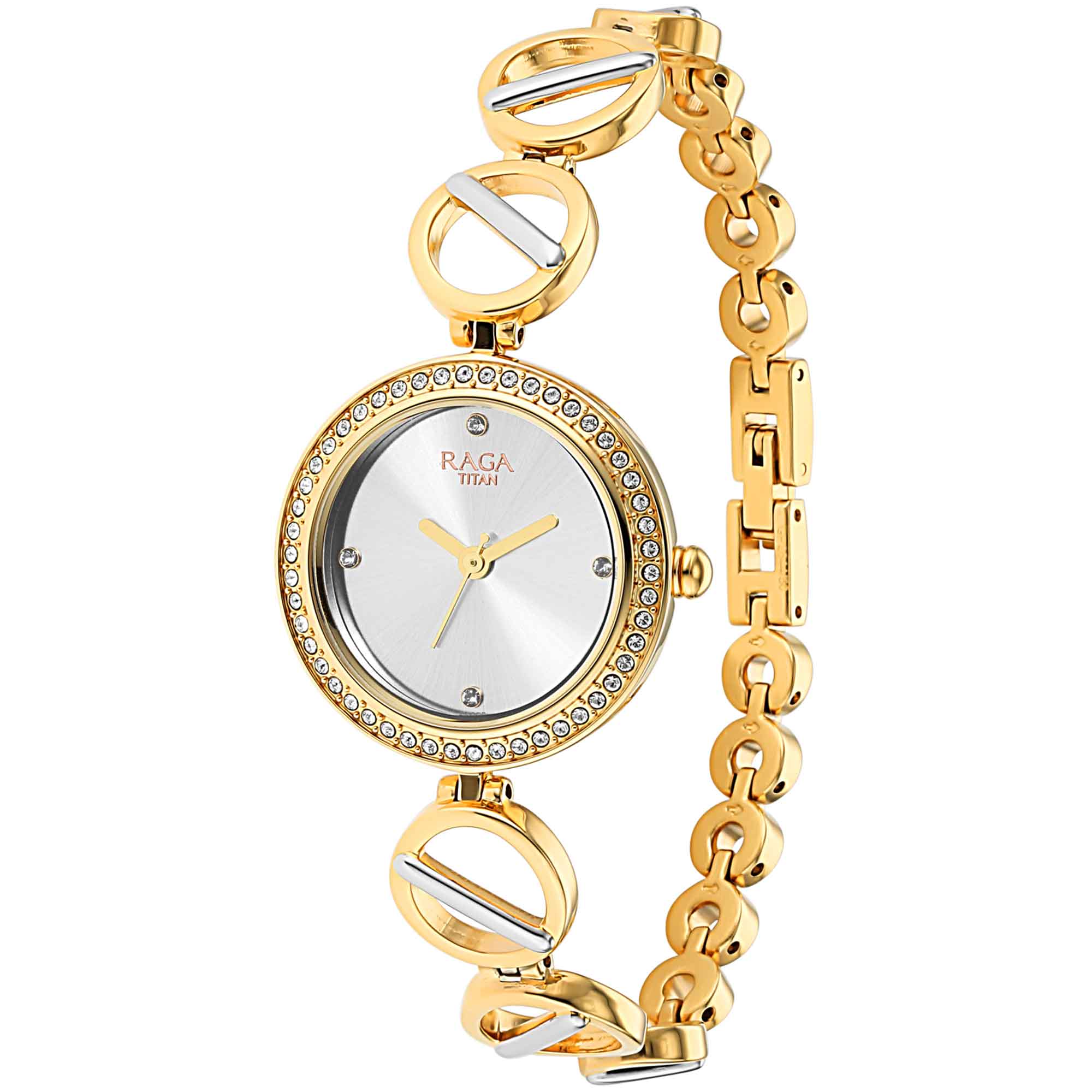 Titan Raga Viva Golden Dial Women Watch With Metal Strap - Image 3