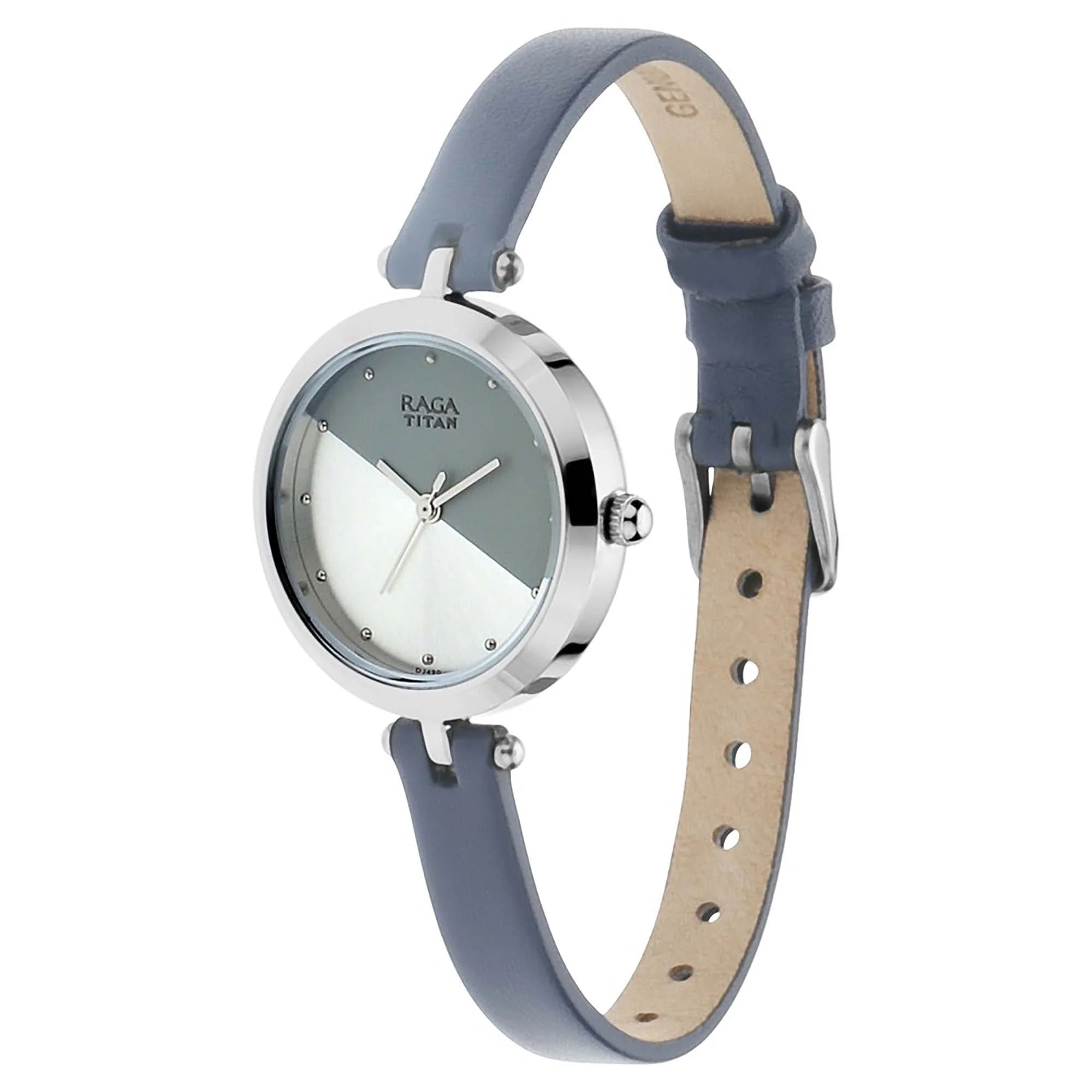 Titan Raga Viva Grey Dial Analog Leather Strap Watch for Women - Image 2