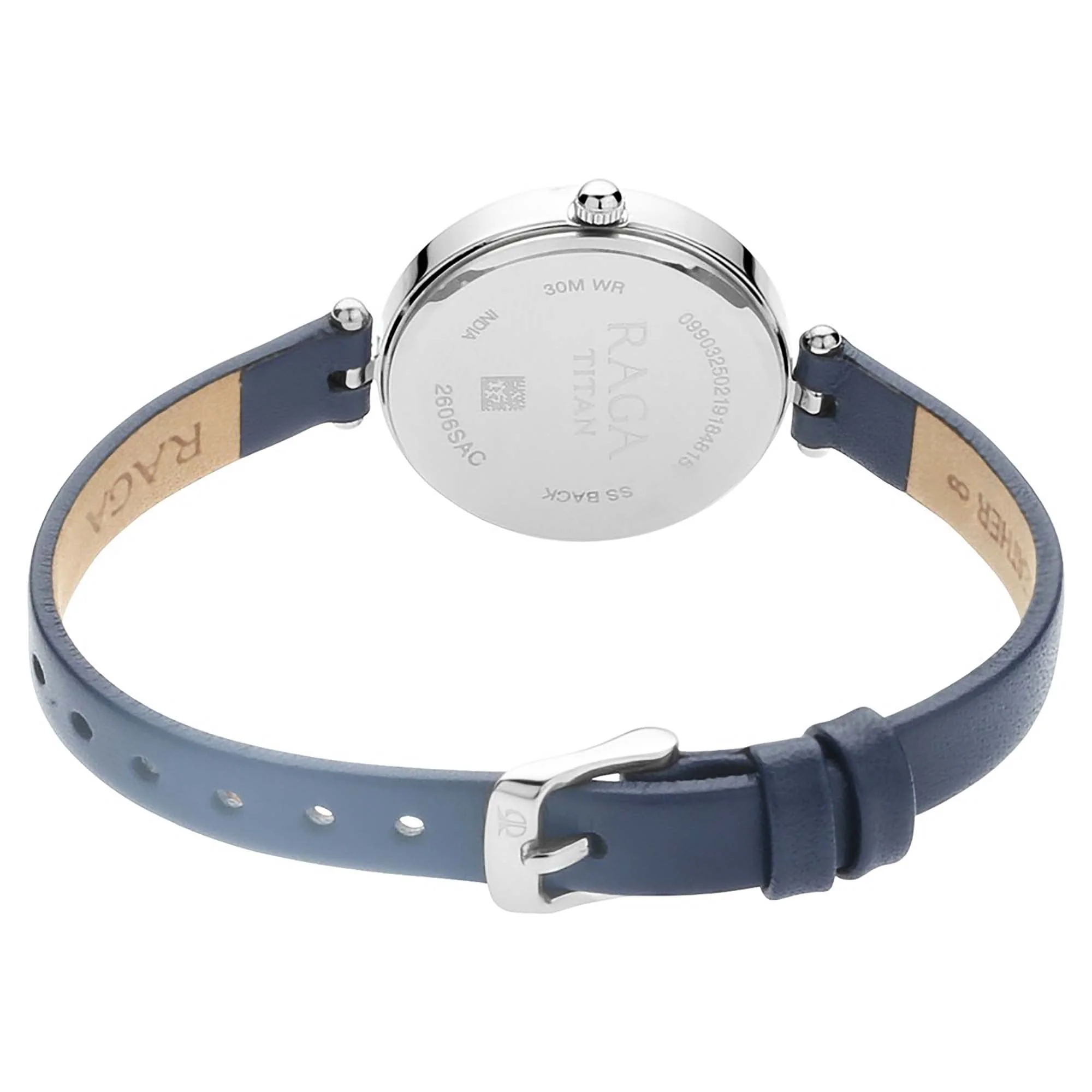 Titan Raga Viva Grey Dial Analog Leather Strap Watch for Women - Image 4