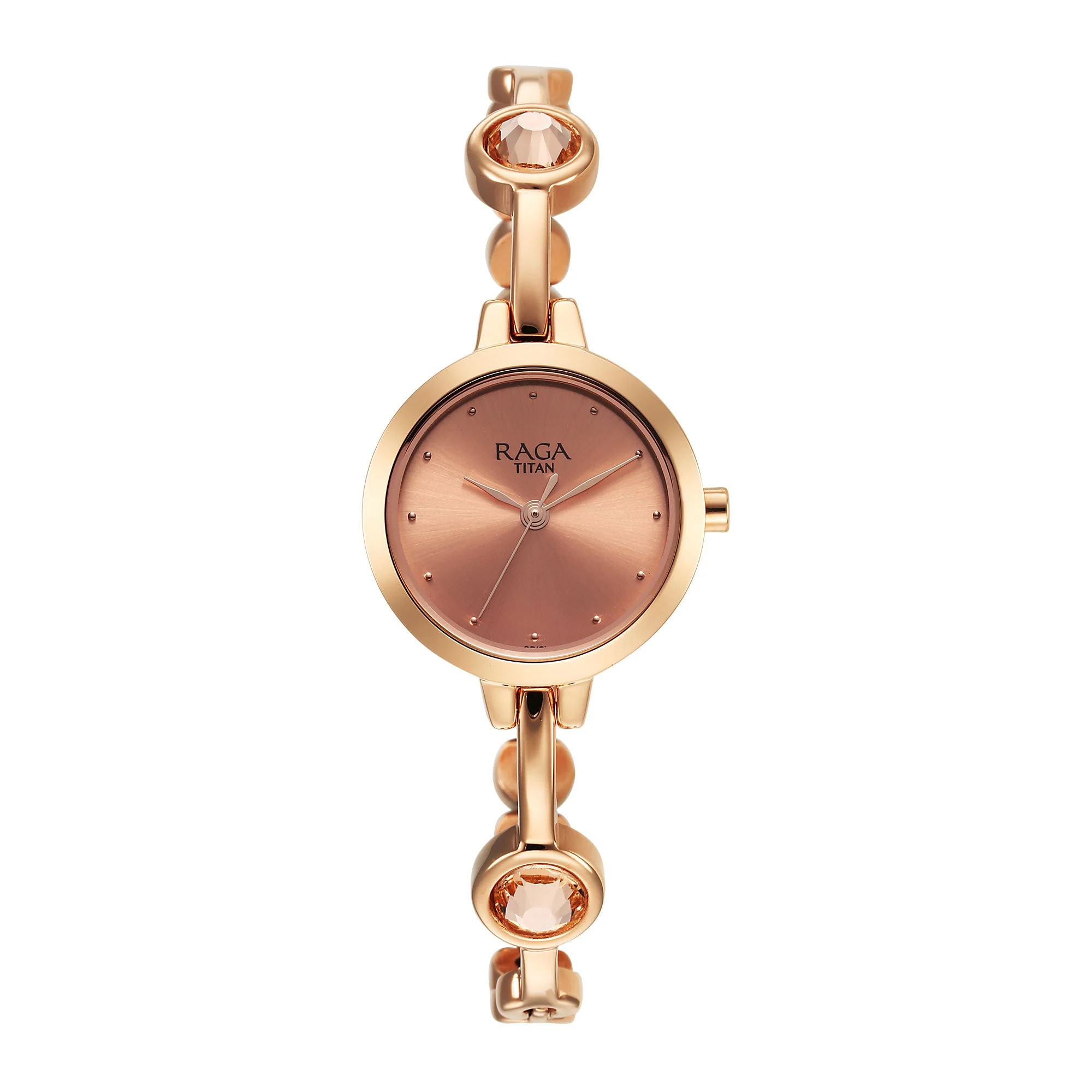 Titan Raga Viva Quartz Analog Rose Gold Dial Metal Strap Watch for Women - Image 2