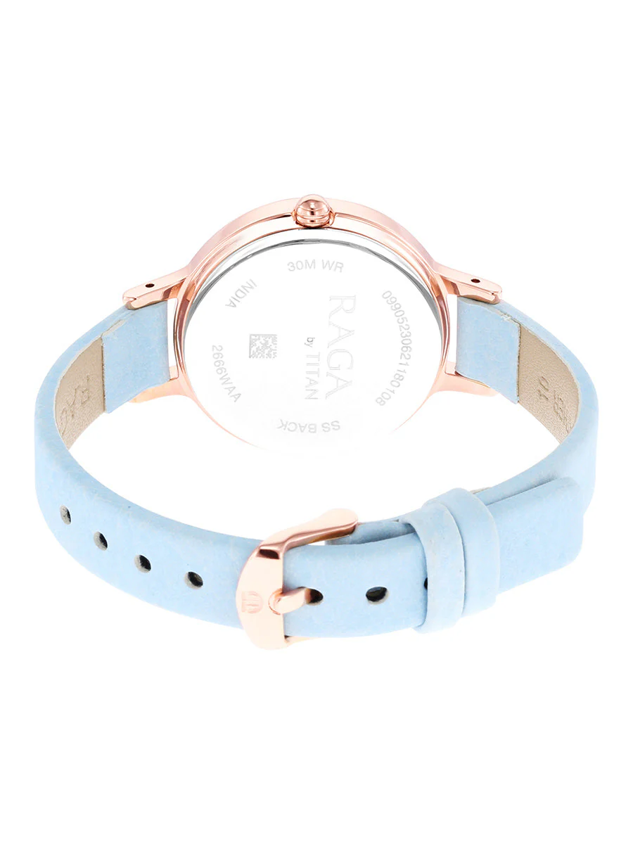 Titan Raga Viva Quartz Analog with Date White Dial Women Watch With Leather Strap - Image 5