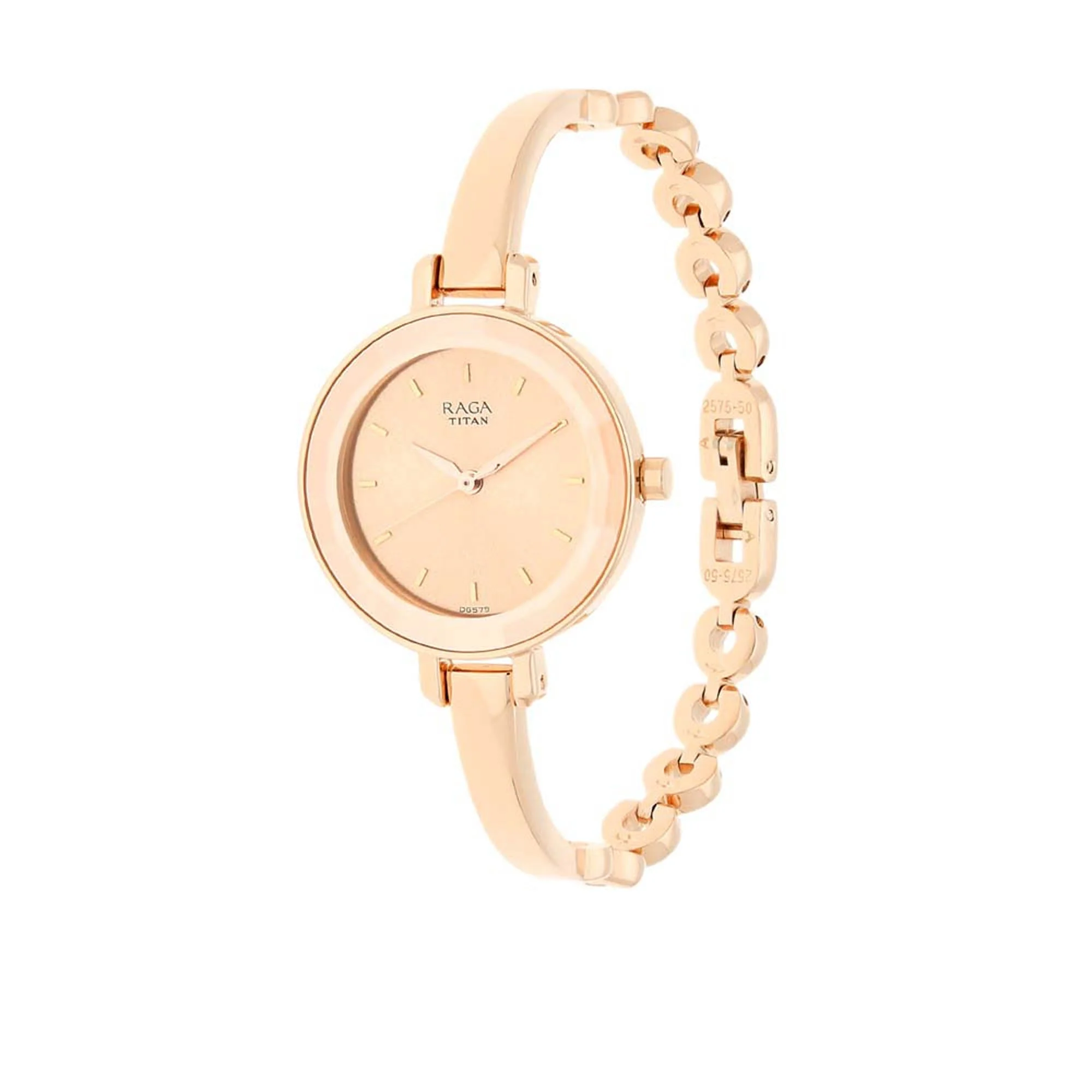 Titan Raga Viva Quartz Analog Rose Gold Round Dial Rose Gold Metal Strap Watch For Women - Image 2