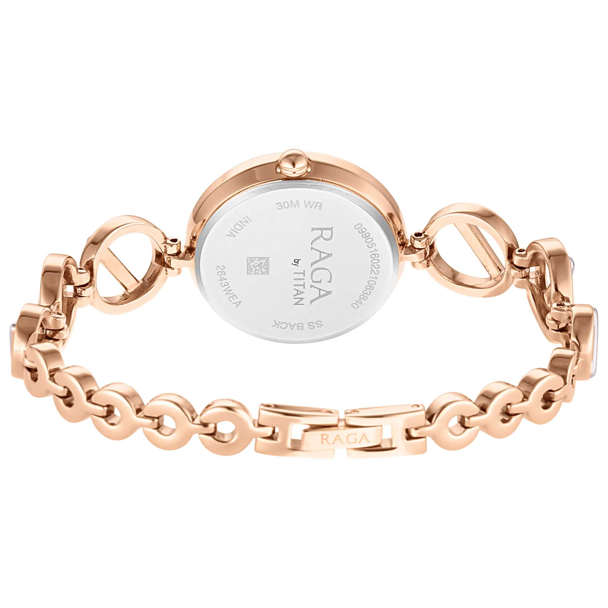 Titan Raga Viva Quartz Analog Rose Gold Dial Two Toned Metal Strap Watch For Women - Image 7