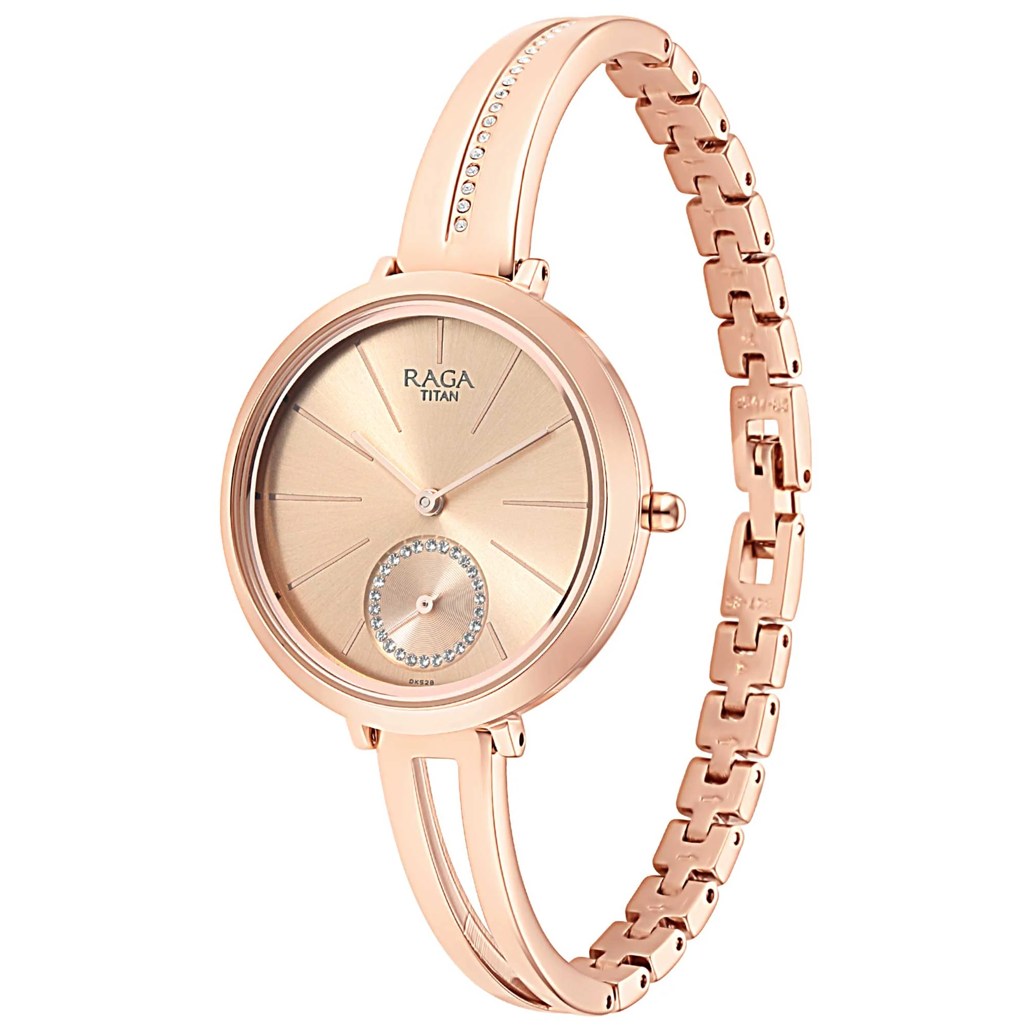Titan Raga Viva Rose Gold Dial Women Watch With Metal Strap - Image 2