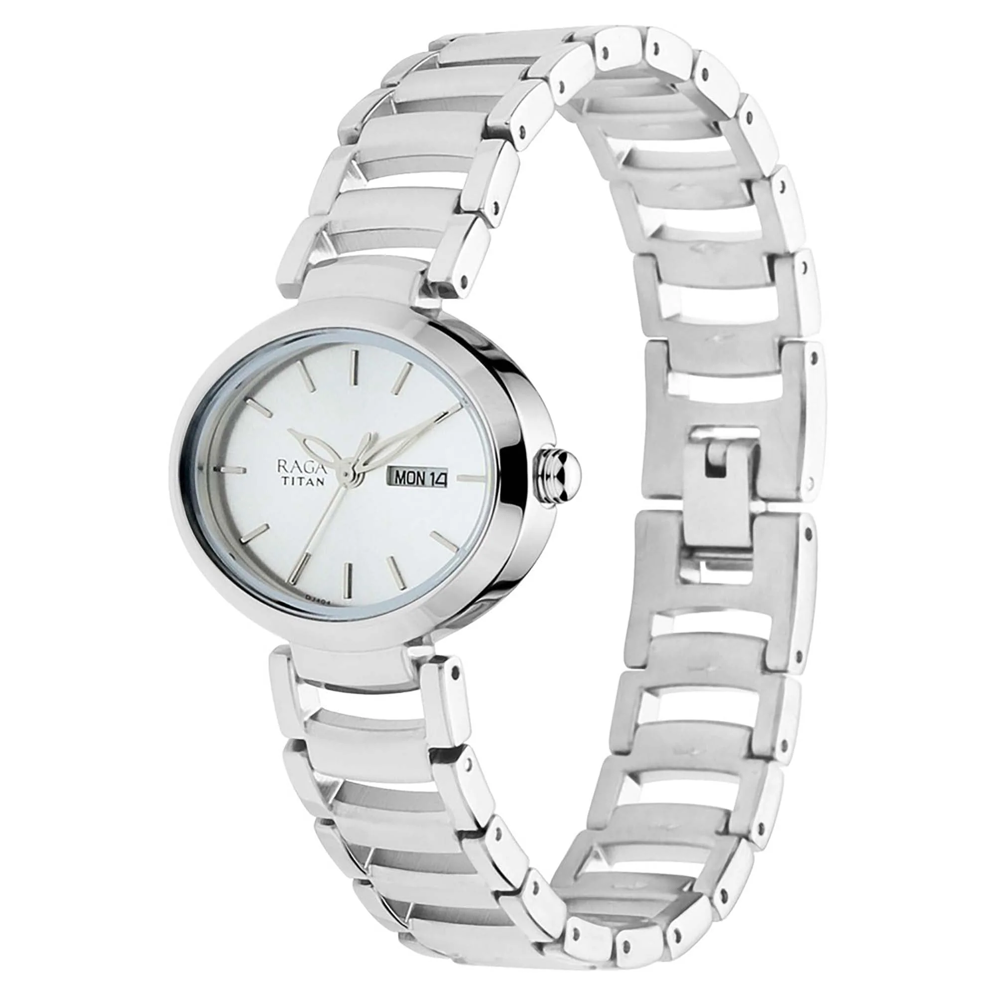 Titan Raga Viva Silver Dial Analog with Day and Date Metal Strap Watch for Women - Image 2