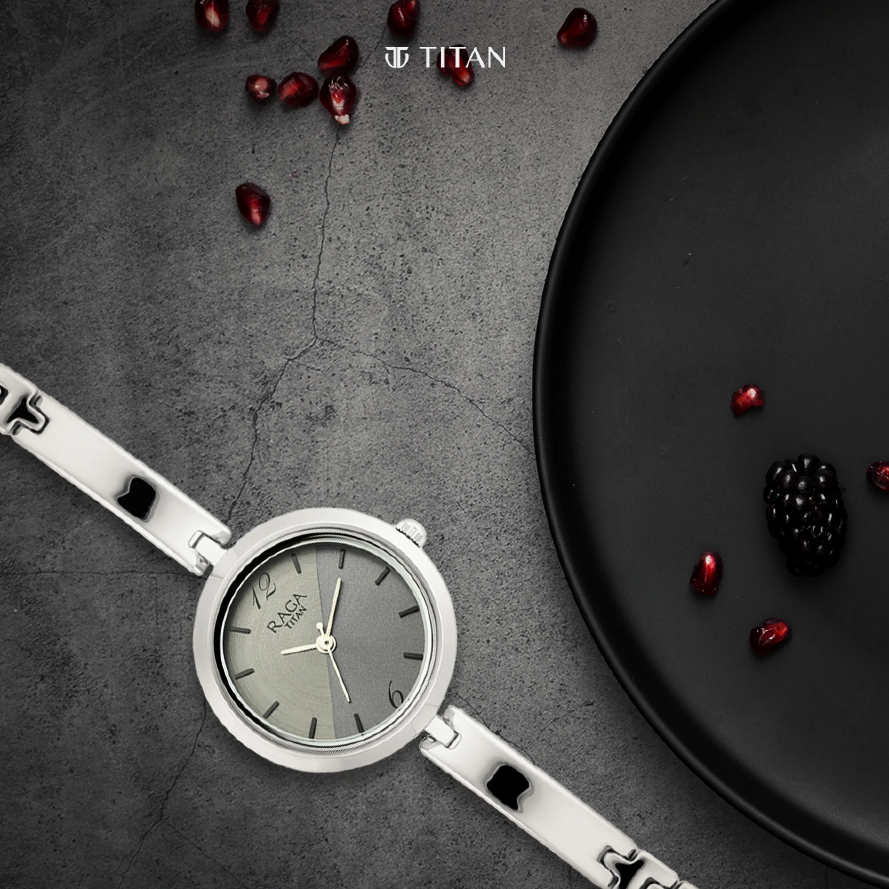 Titan Raga Viva Silver Dial Women Watch With Metal Strap