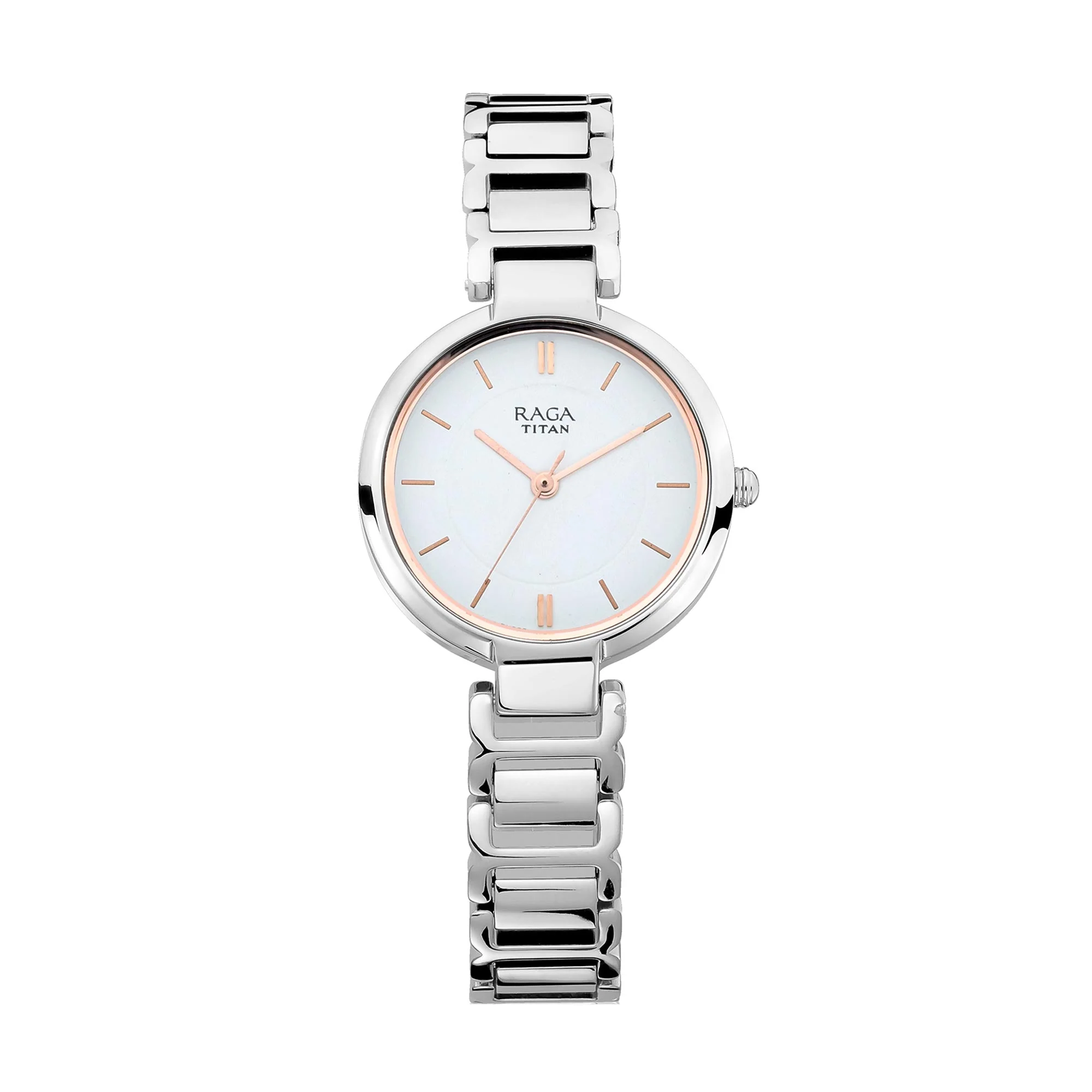 Titan Raga Viva White Dial Analog Metal Strap watch for Women - Image 2