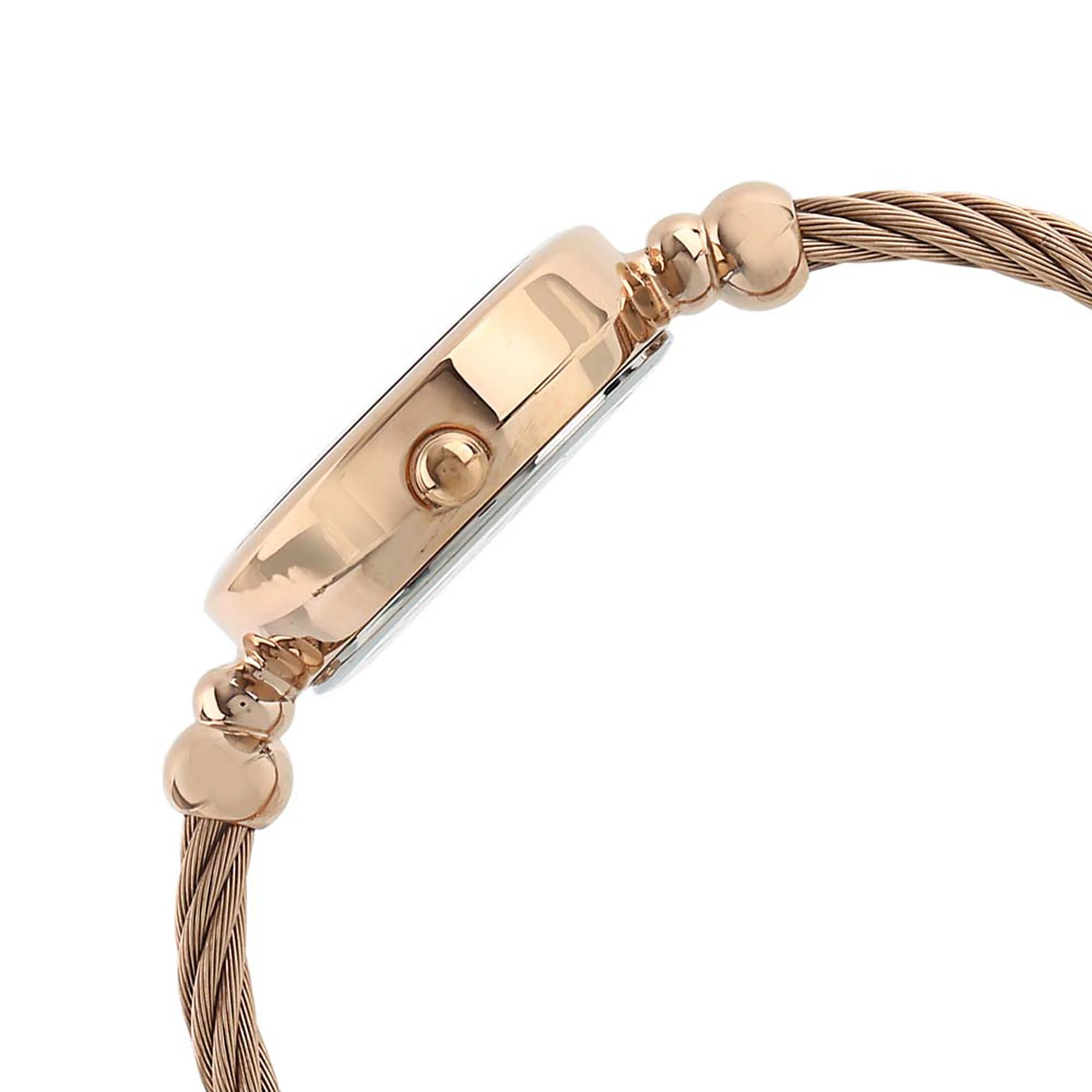 Titan Quartz Analog White Dial Metal Strap Watch for Women - Image 3