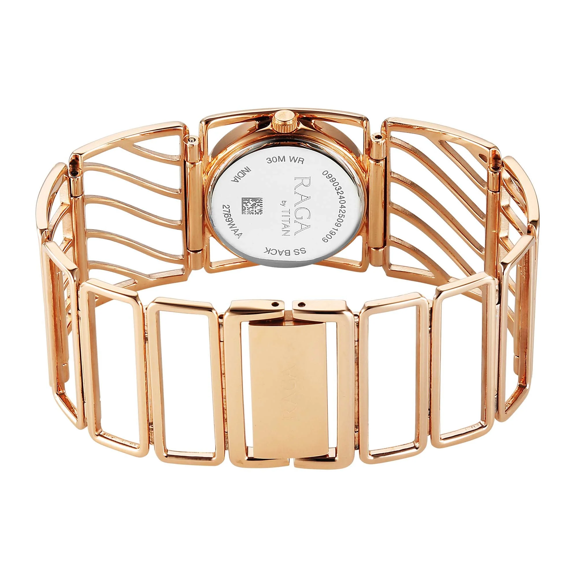 Titan Raga White Mother of Pearl Special Dial Rose Gold Metal Analog Watch for Women - Image 5