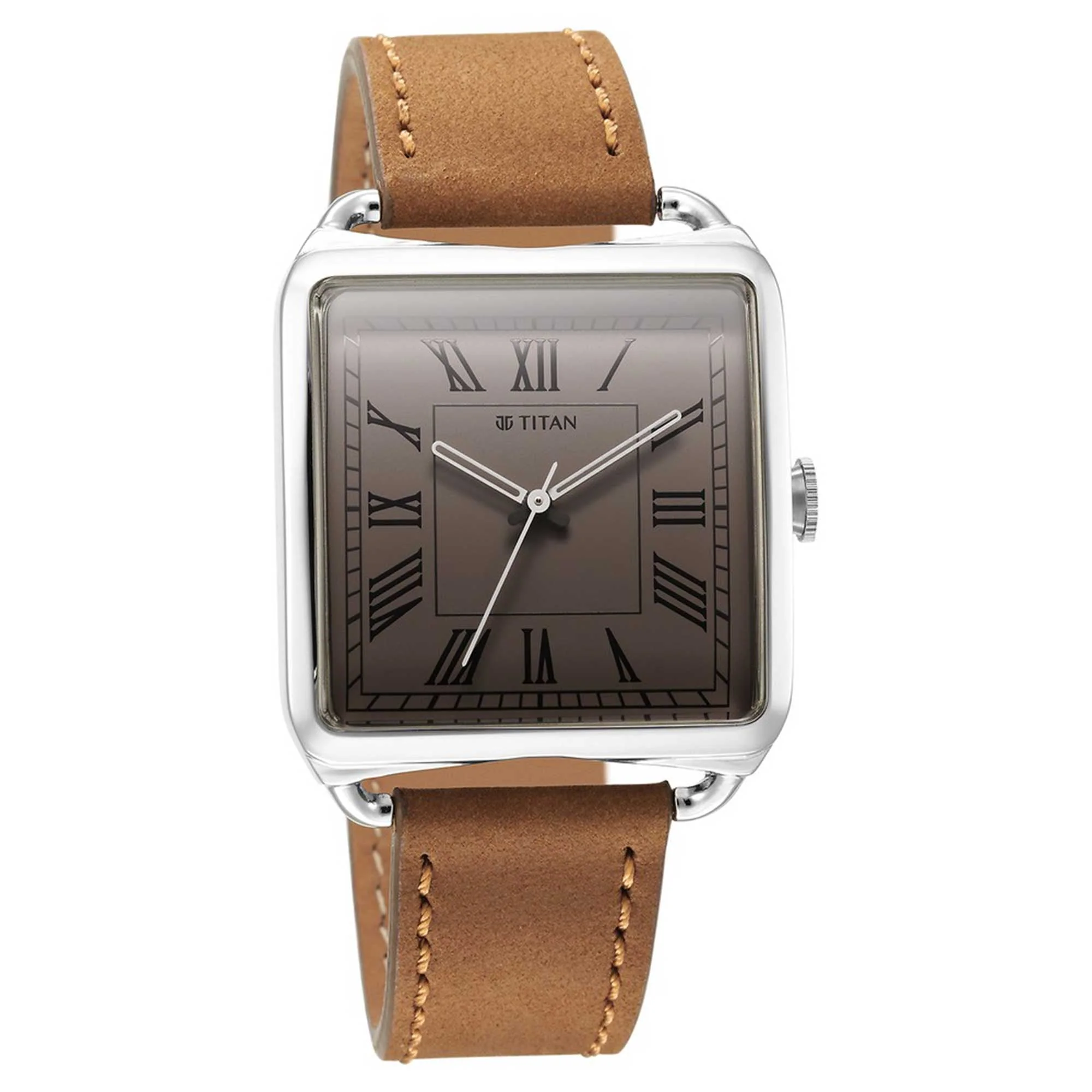 Titan Retro Revive Quartz Analog White Dial Leather Strap for Men - Image 2