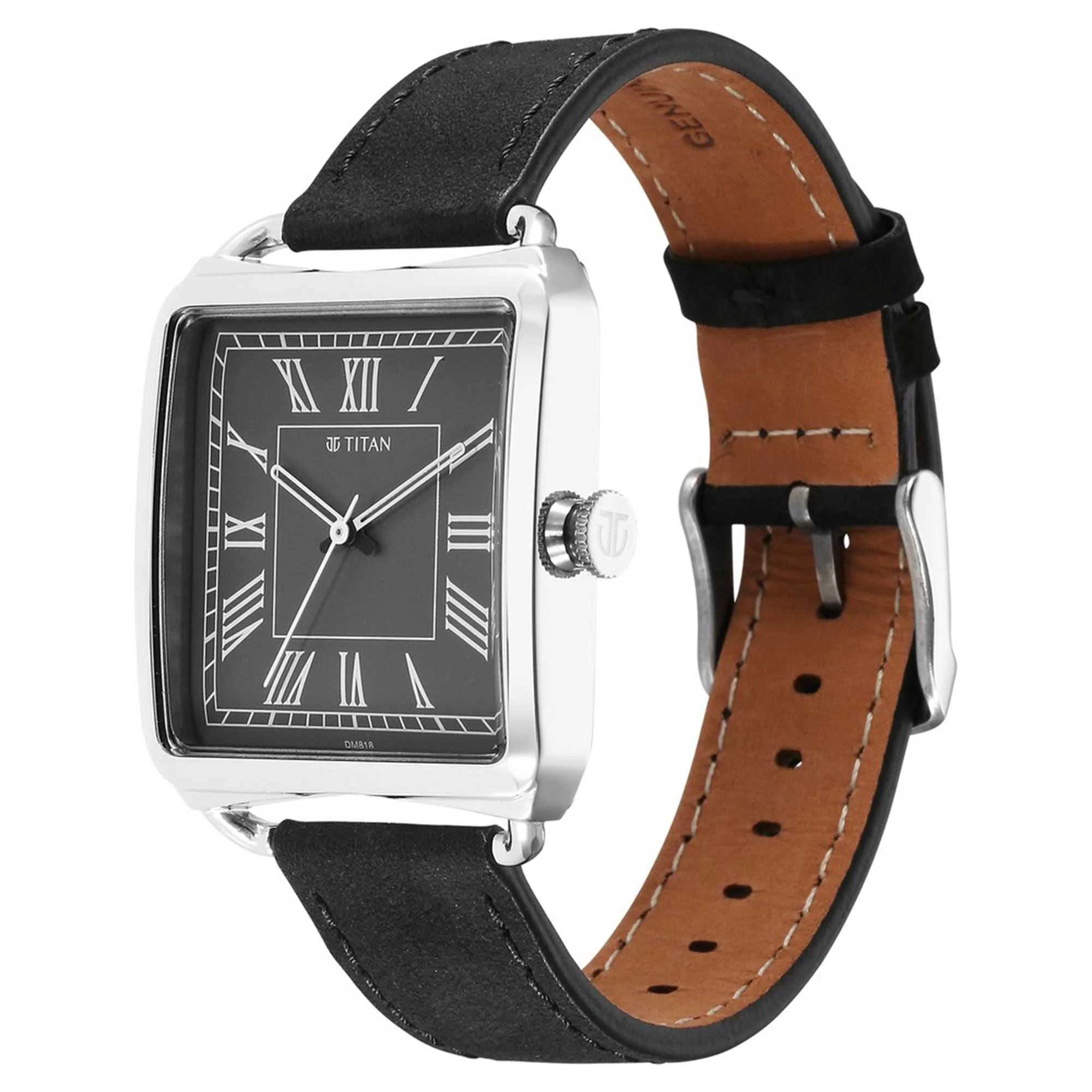 Titan Retro Revive Quartz Analog White Dial Leather Strap for Men - Image 3