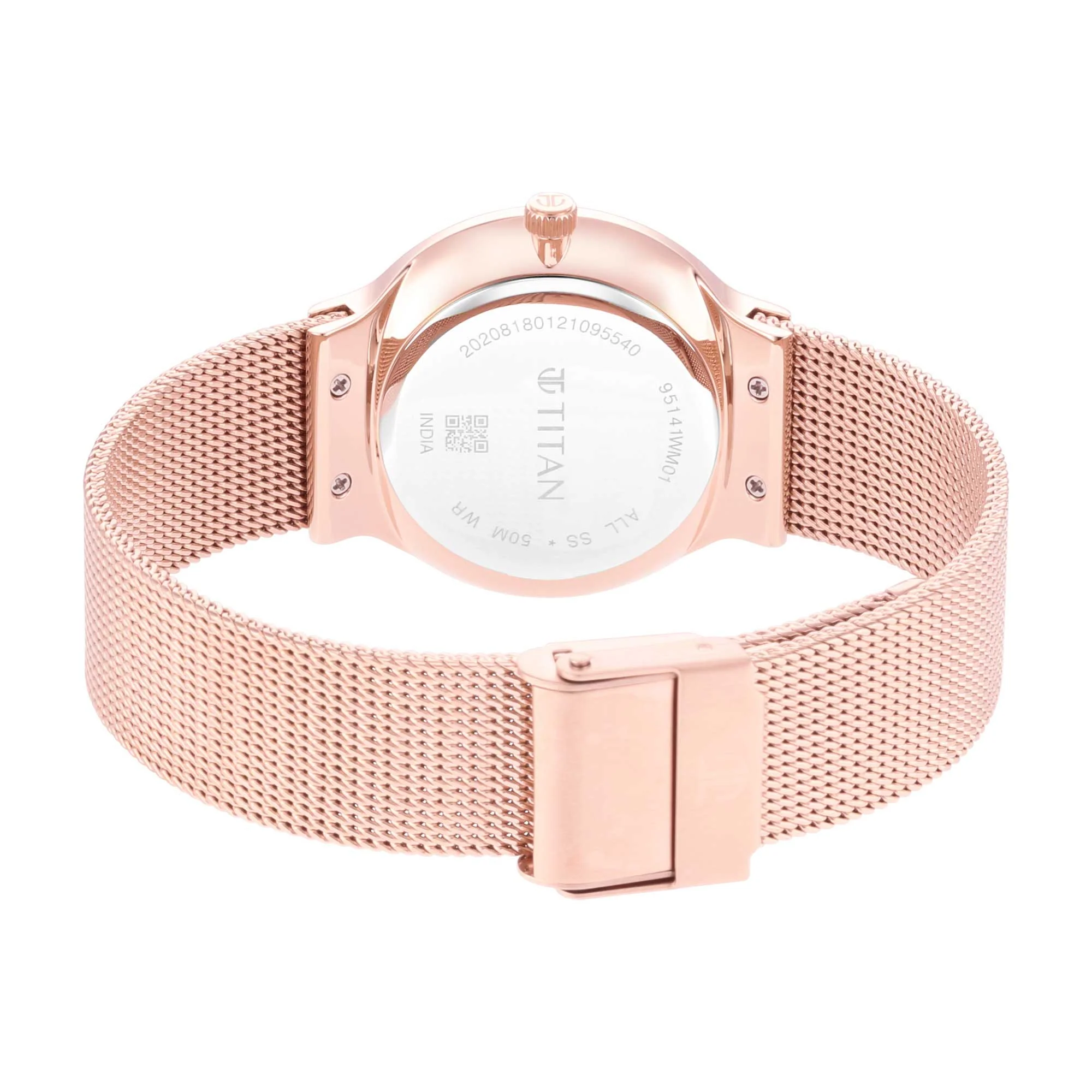 Titan Slimline Silver Dial Women Watch With Stainless Steel Strap - Image 4