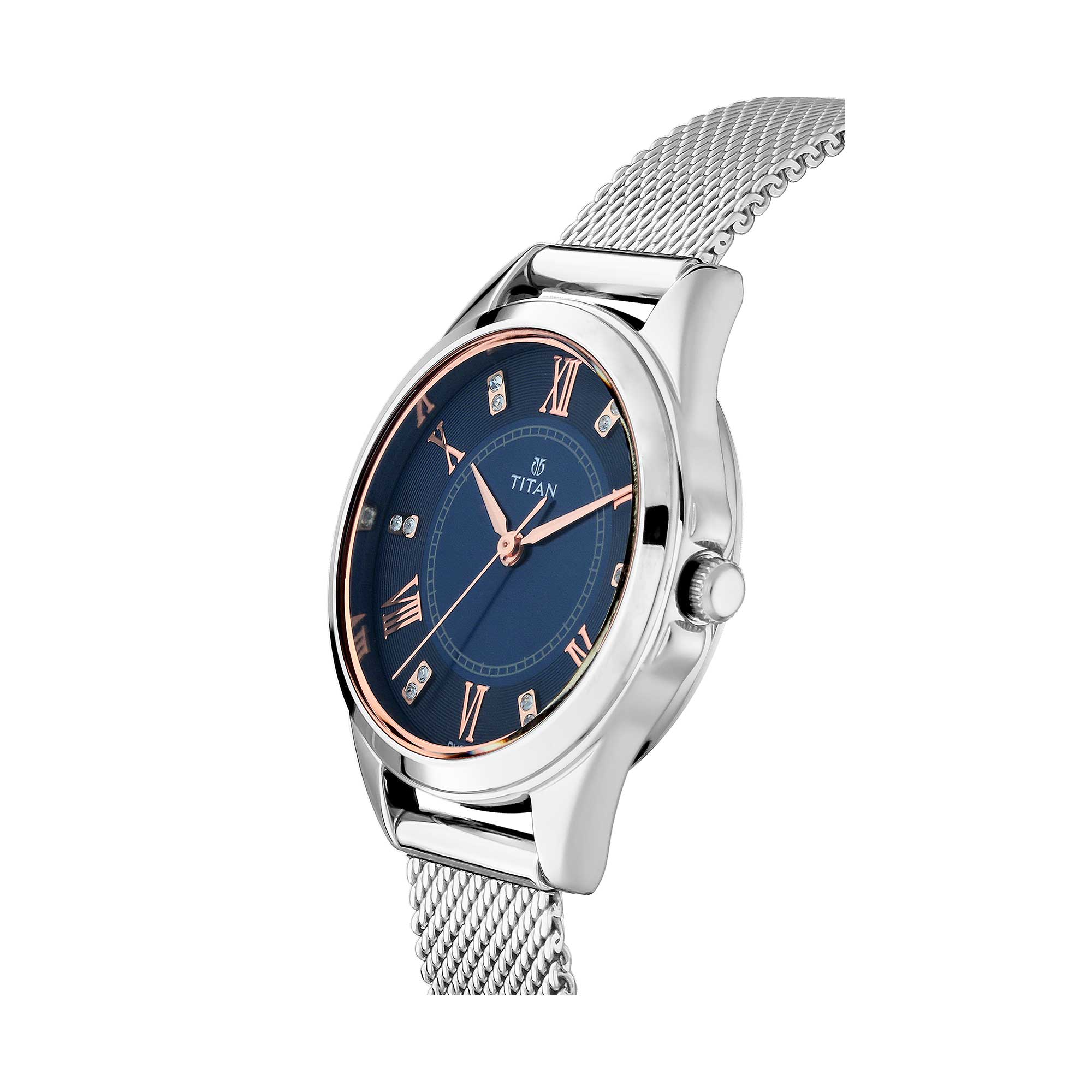 Titan Sparkle Blue Dial Analog Watch for Women - Image 2