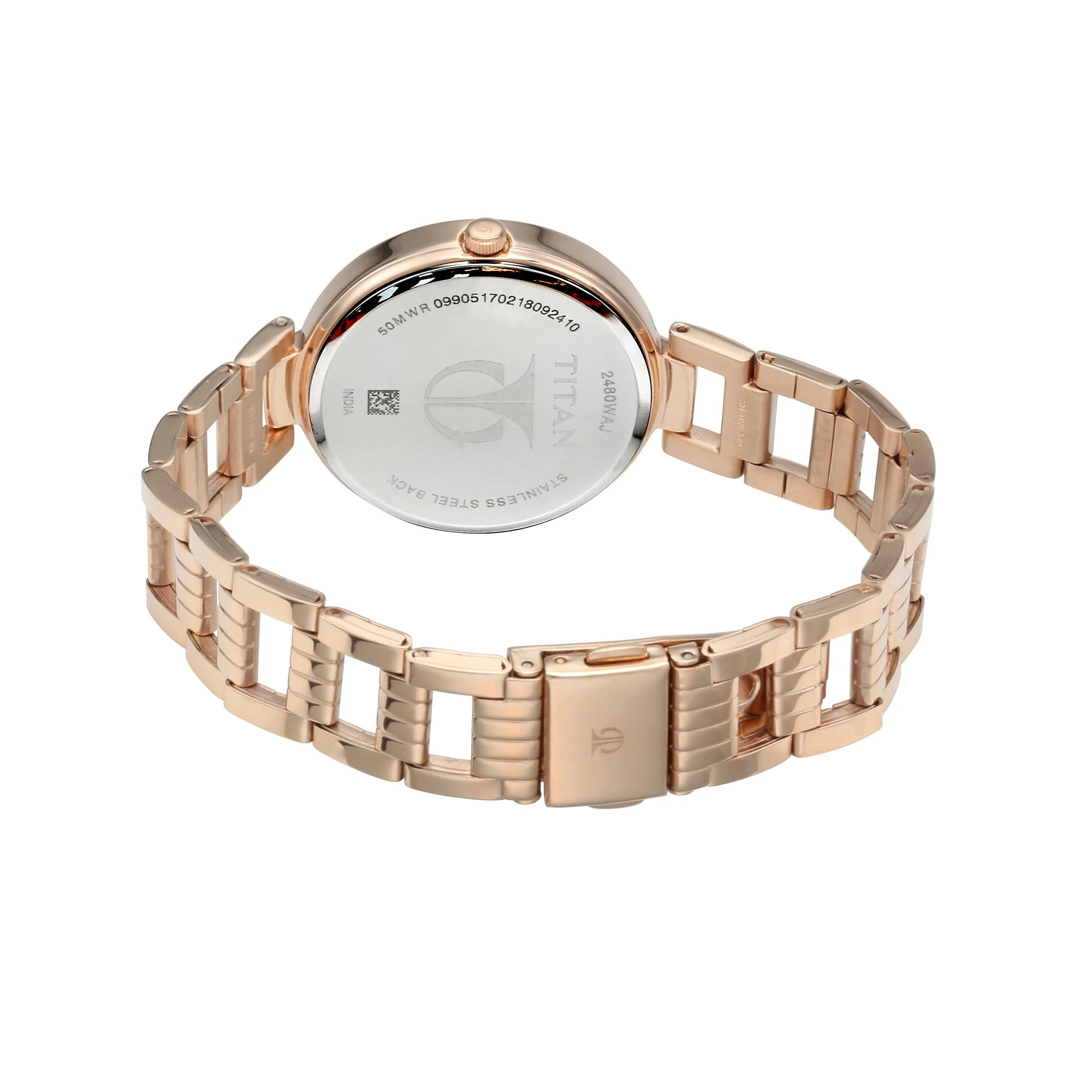 Titan Sparkle Purple Dial Analog Stainless Steel Strap Watch for Women - Image 6