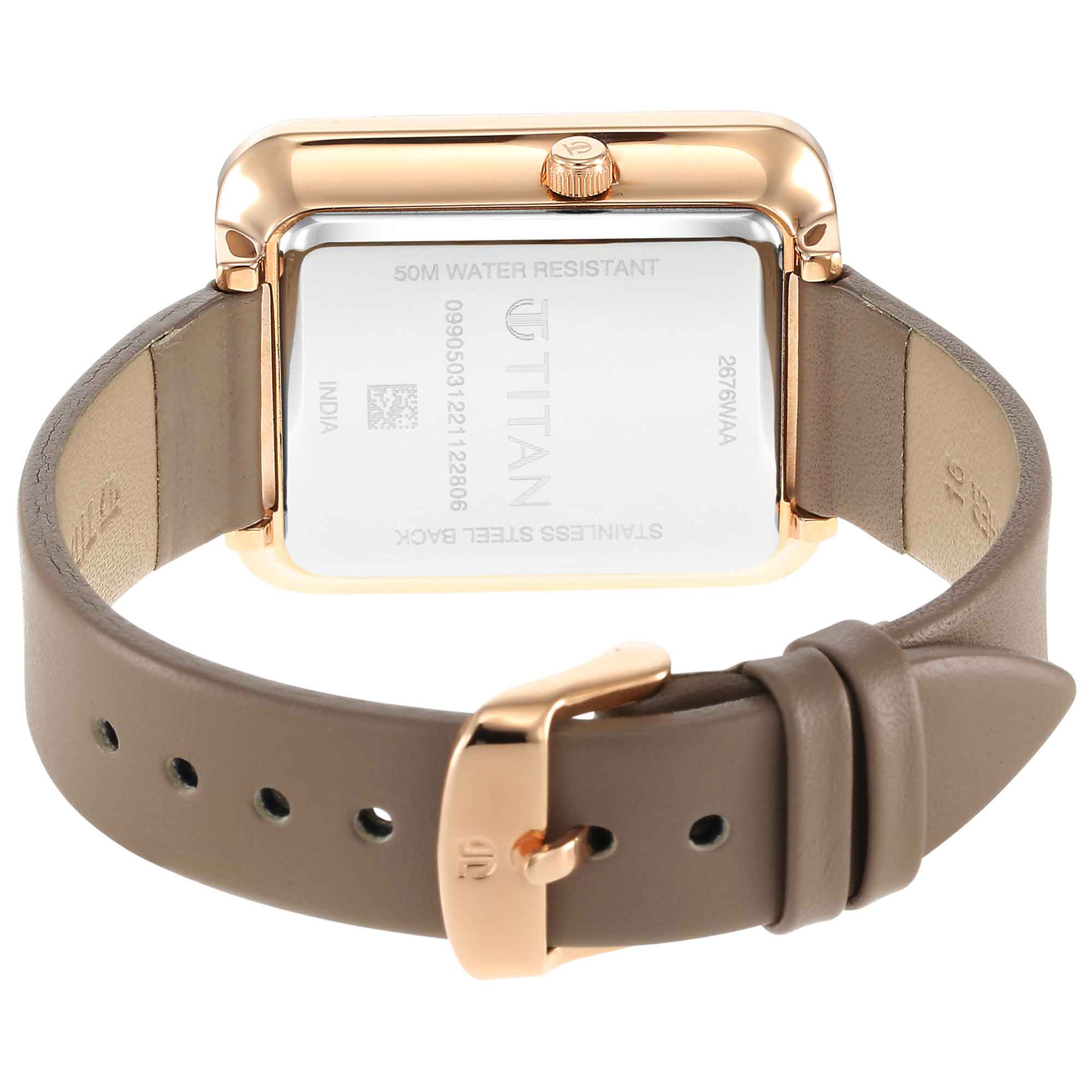 Titan Wander Green MOP Analog Leather Strap watch for Women - Image 7