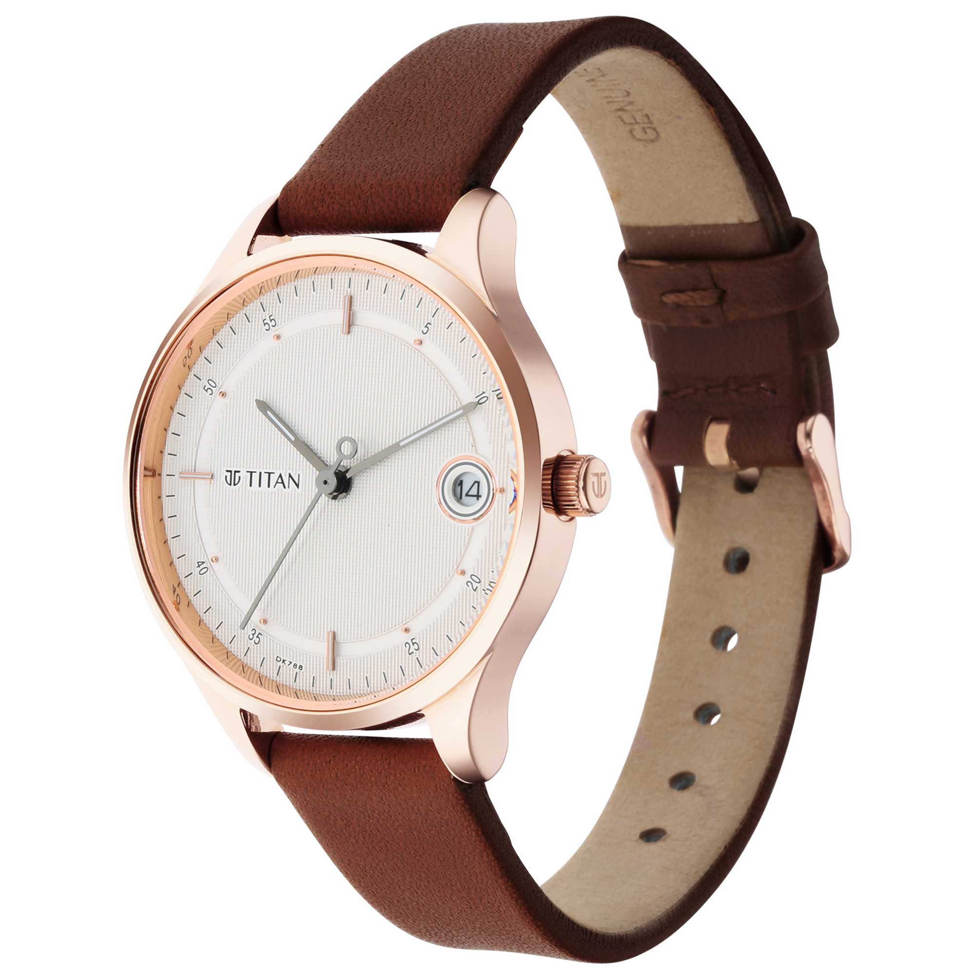 Workwear Silver Dial Brown Leather Strap Watch - Image 2