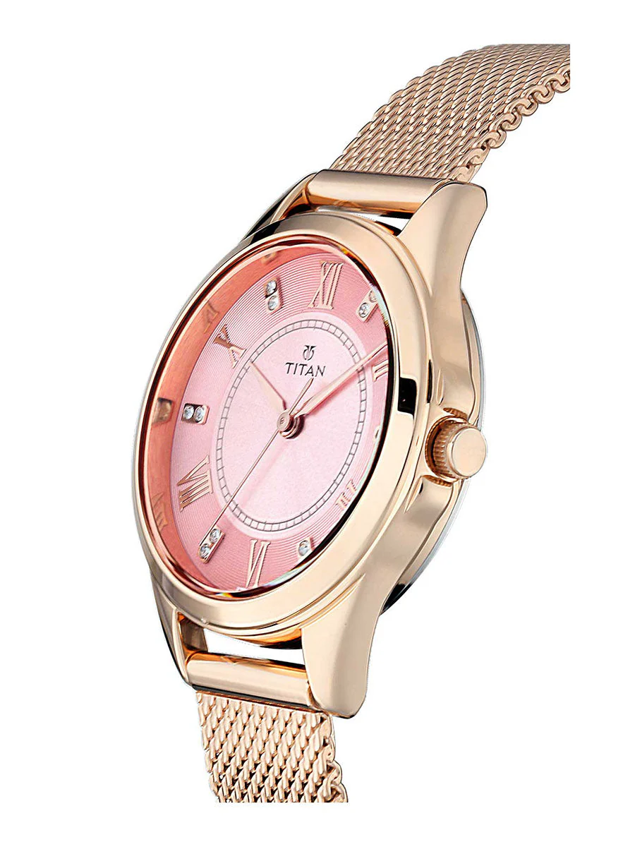 Sparkle Pink Dial Analog Ladies Watch 2565WM02 - Image 2