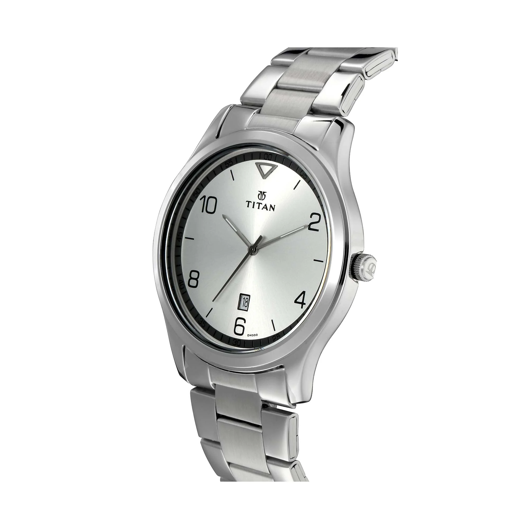 Titan Workwear White Dial Analog with Date Stainless Steel Strap watch for Men - Image 2