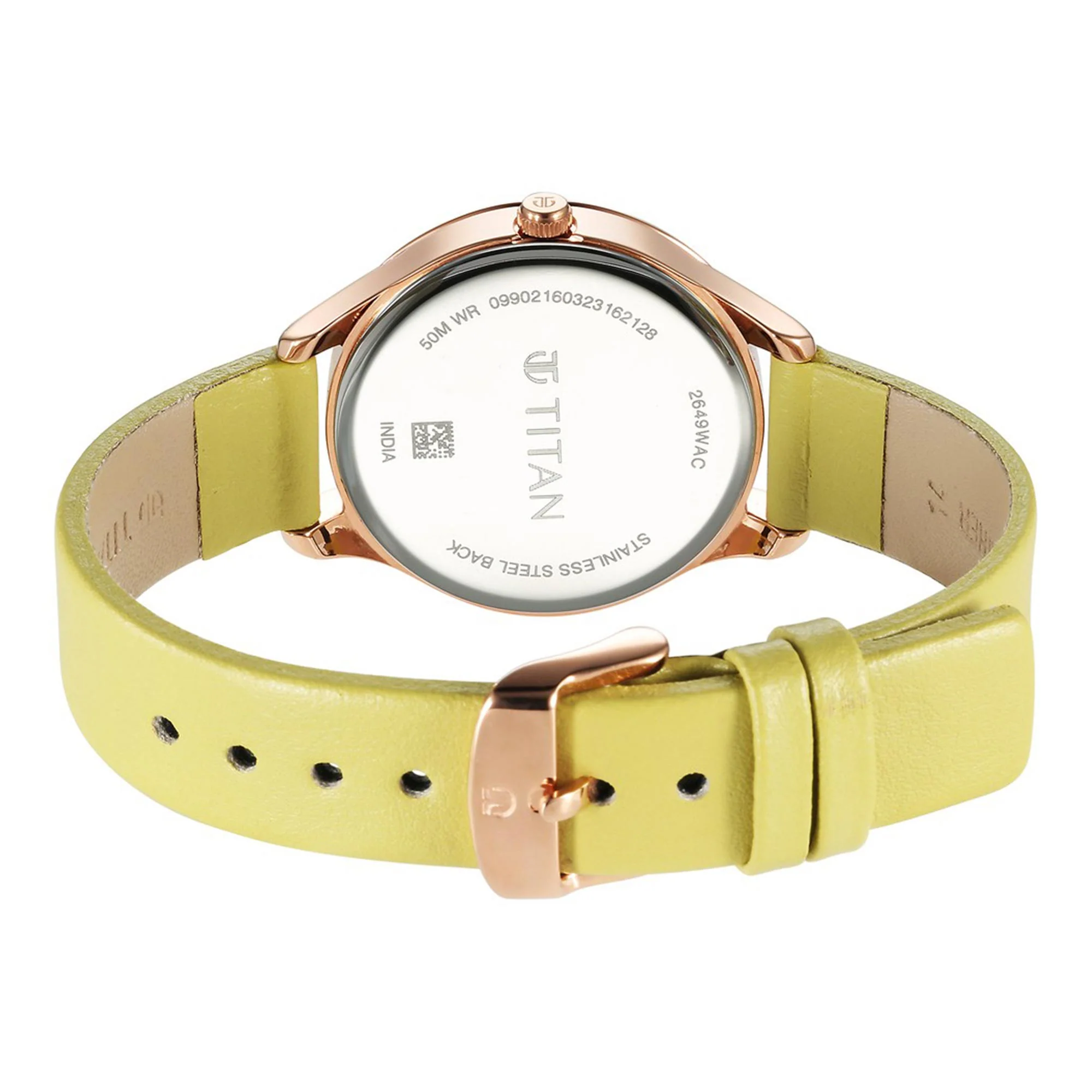Titan Workwear Green Leather Strap watch for Women - Image 5