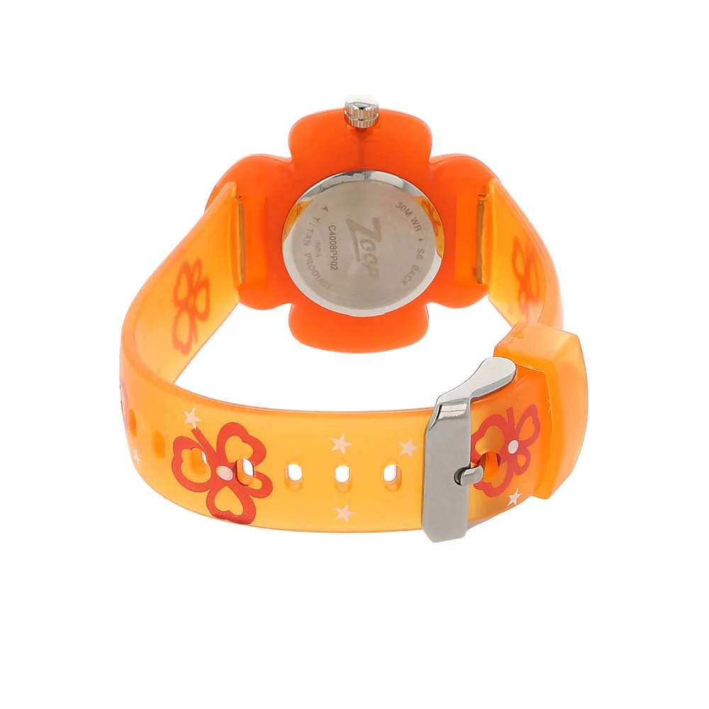 Zoop By Titan Quartz Analog Orange Dial PU Strap Watch For Kids - Image 4